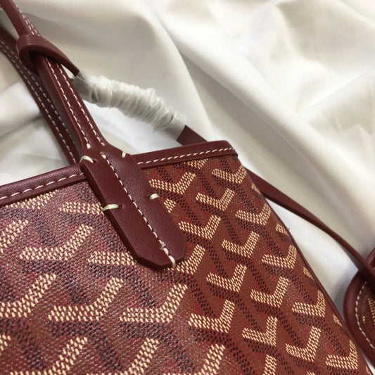 MINI HOBO BOHEME 38CM BURGUNDY CANVAS Amelia