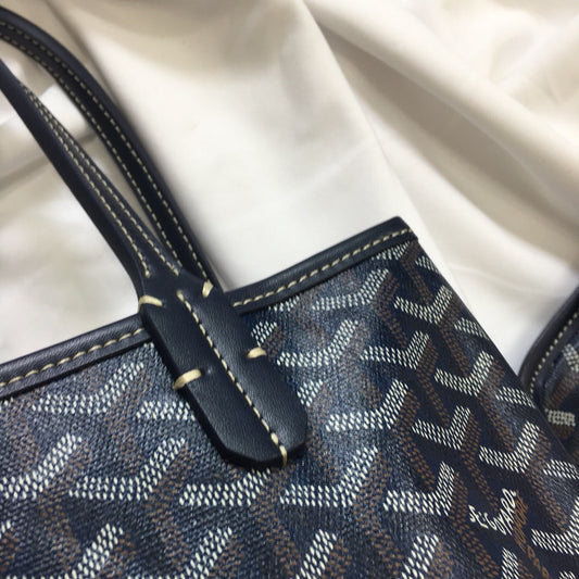 MINI HOBO BOHEME 38CM NAVY BLUE CANVAS Amelia
