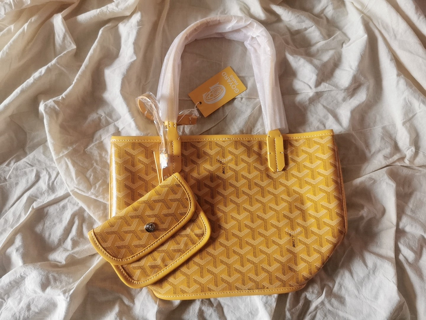 MINI HOBO BOHEME 38CM YELLOW CANVAS Amelia