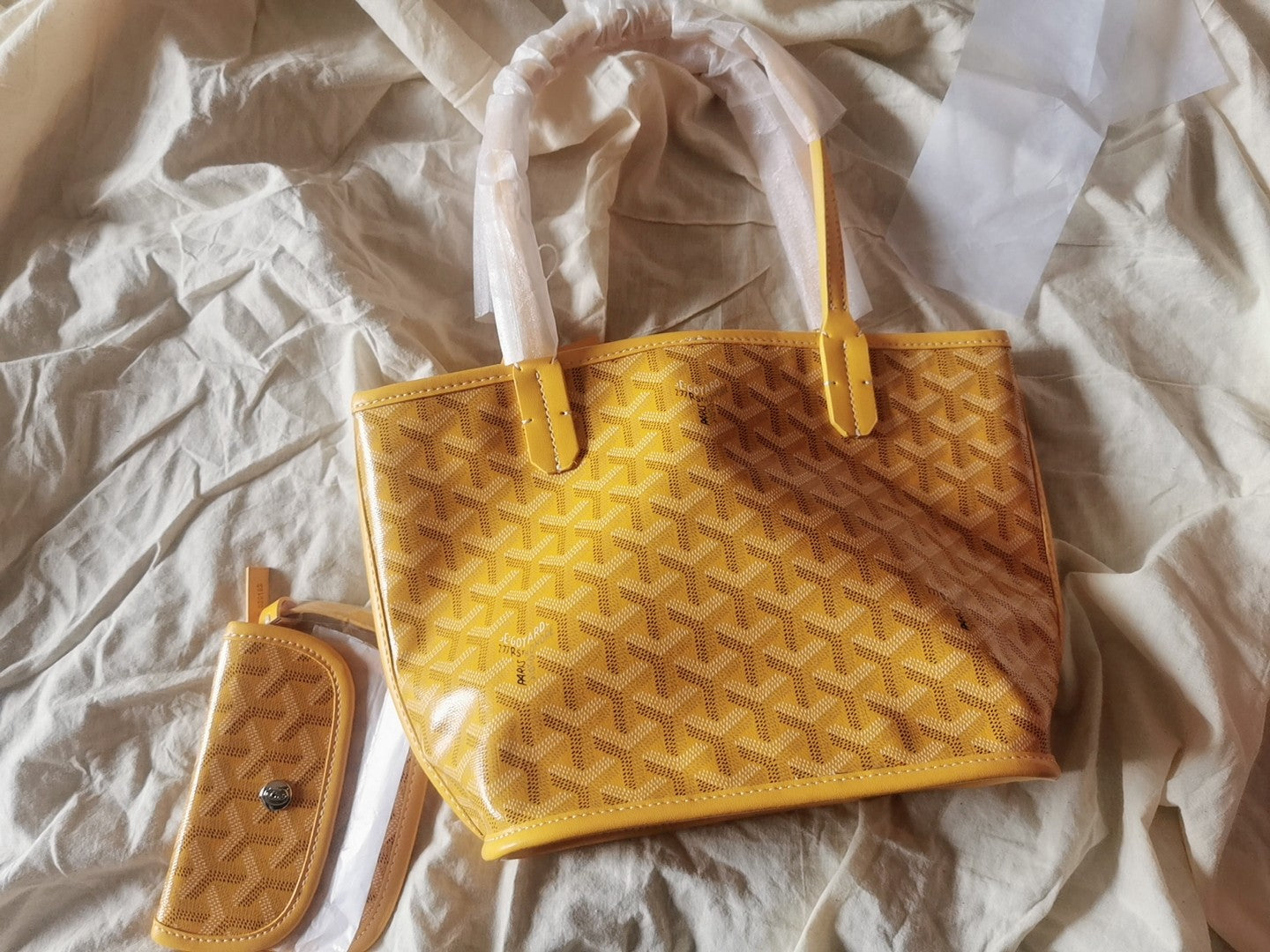 MINI HOBO BOHEME 38CM YELLOW CANVAS Amelia