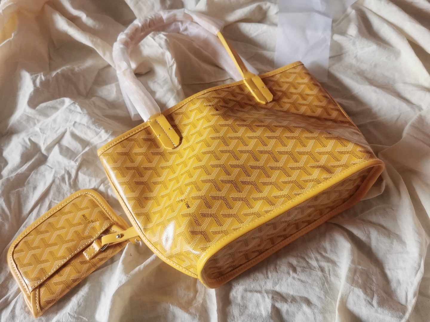 MINI HOBO BOHEME 38CM YELLOW CANVAS Amelia