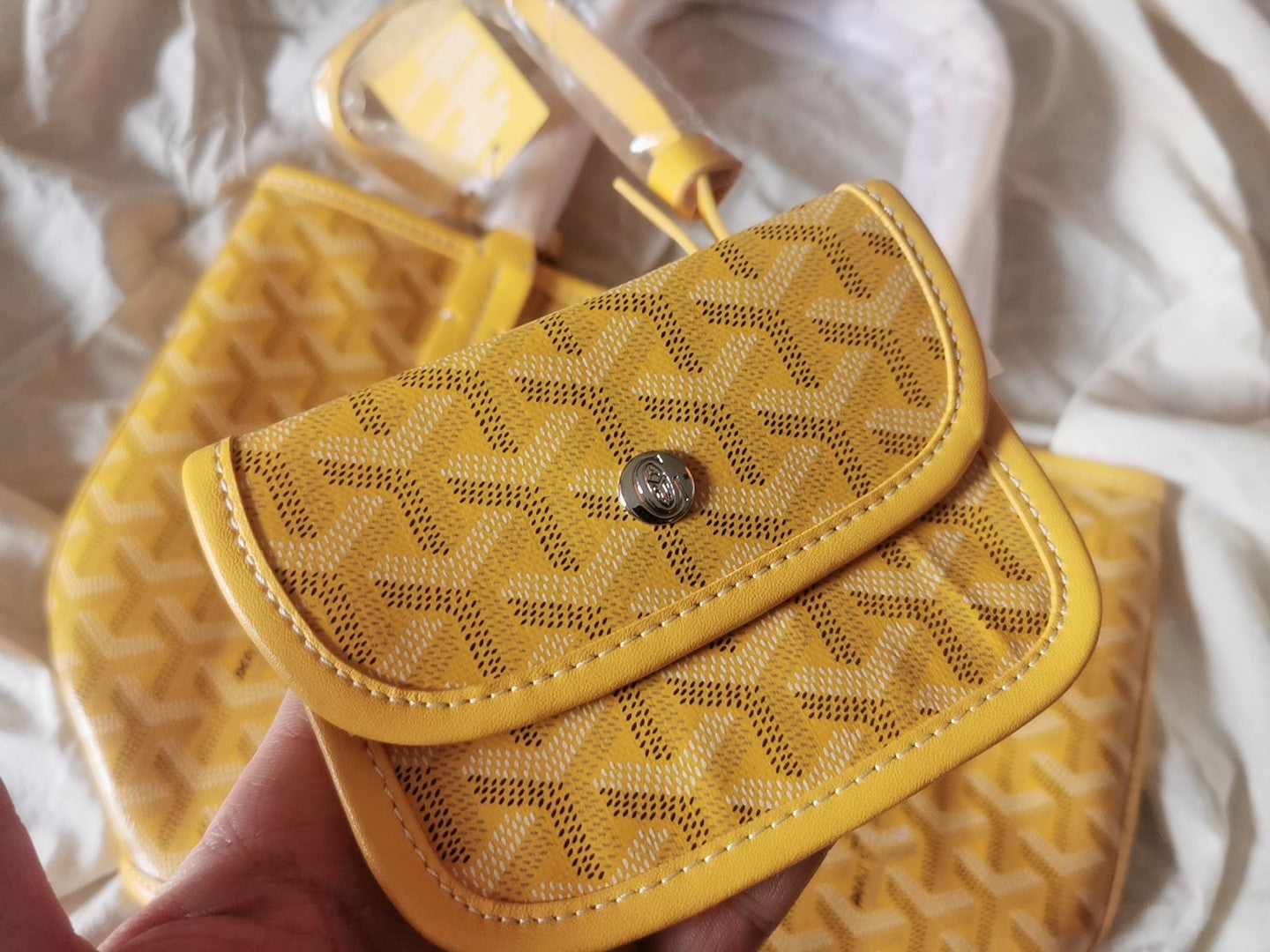 MINI HOBO BOHEME 38CM YELLOW CANVAS Amelia