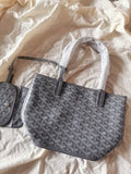 MINI HOBO BOHEME 38CM GREY CANVAS Amelia