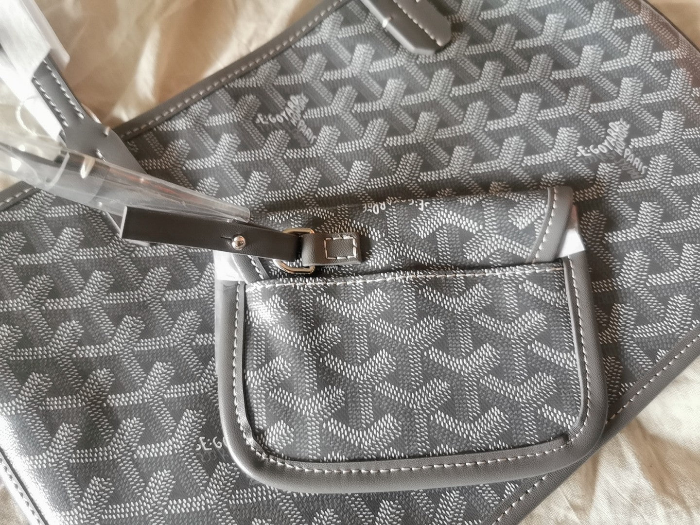 MINI HOBO BOHEME 38CM GREY CANVAS Amelia Amelia