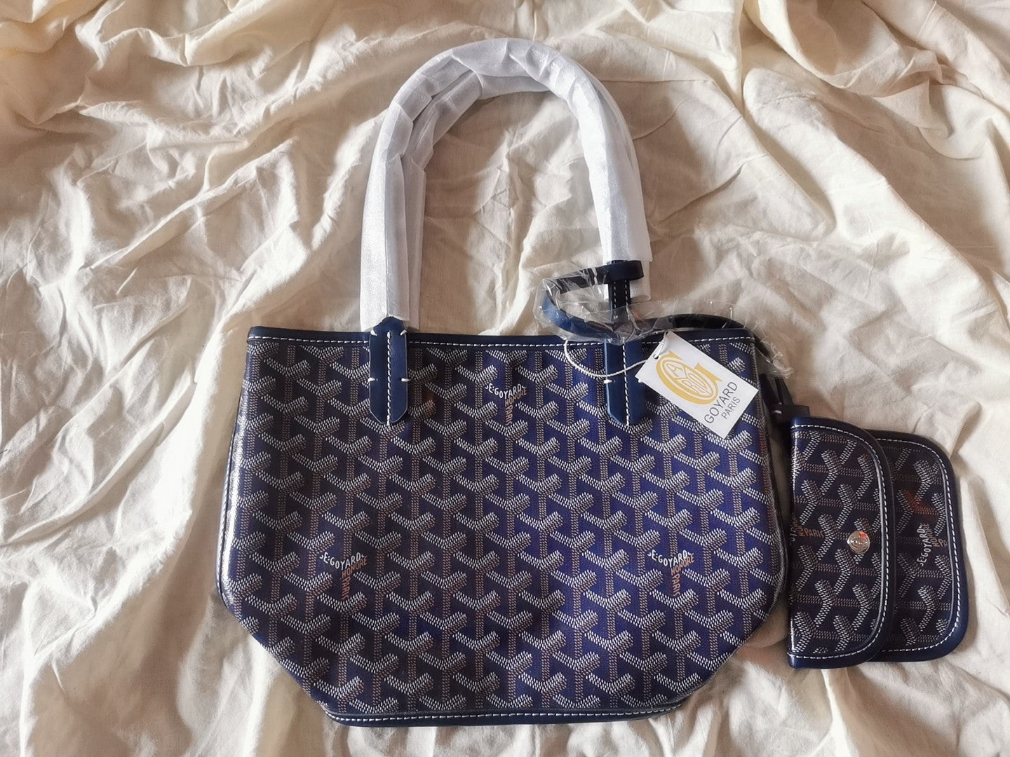 MINI HOBO BOHEME 38CM BLUE CANVAS Amelia