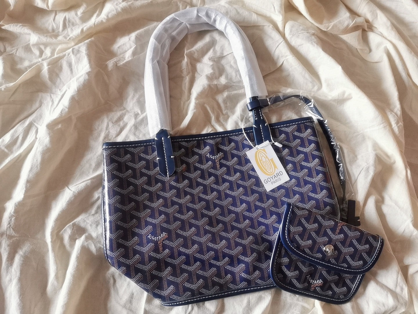MINI HOBO BOHEME 38CM BLUE CANVAS Amelia