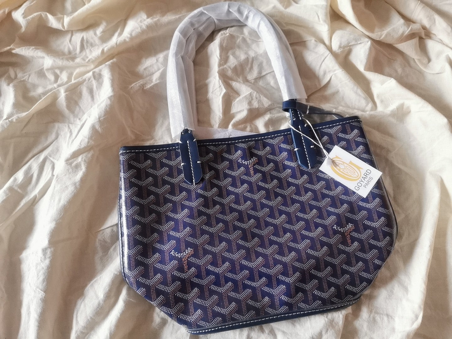 MINI HOBO BOHEME 38CM BLUE CANVAS Amelia