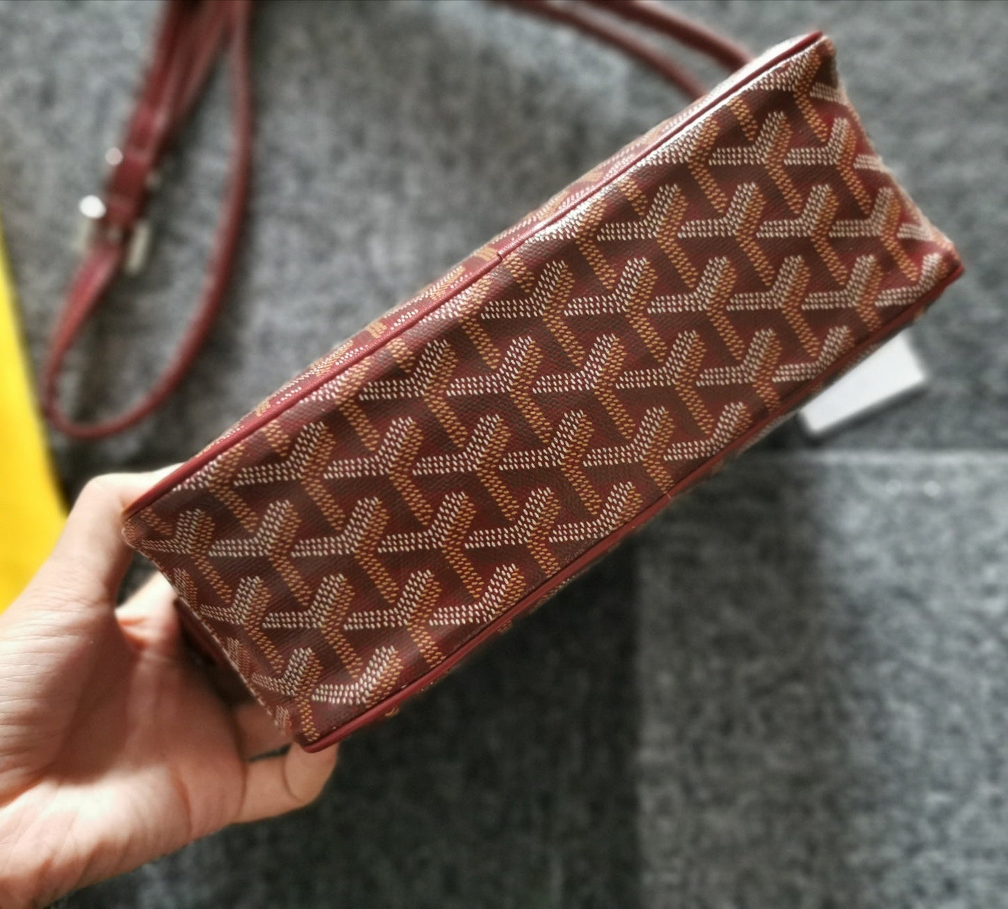 CAP-VERT PM BAG 23X8X14CM BURGUNDY CANVAS Amelia