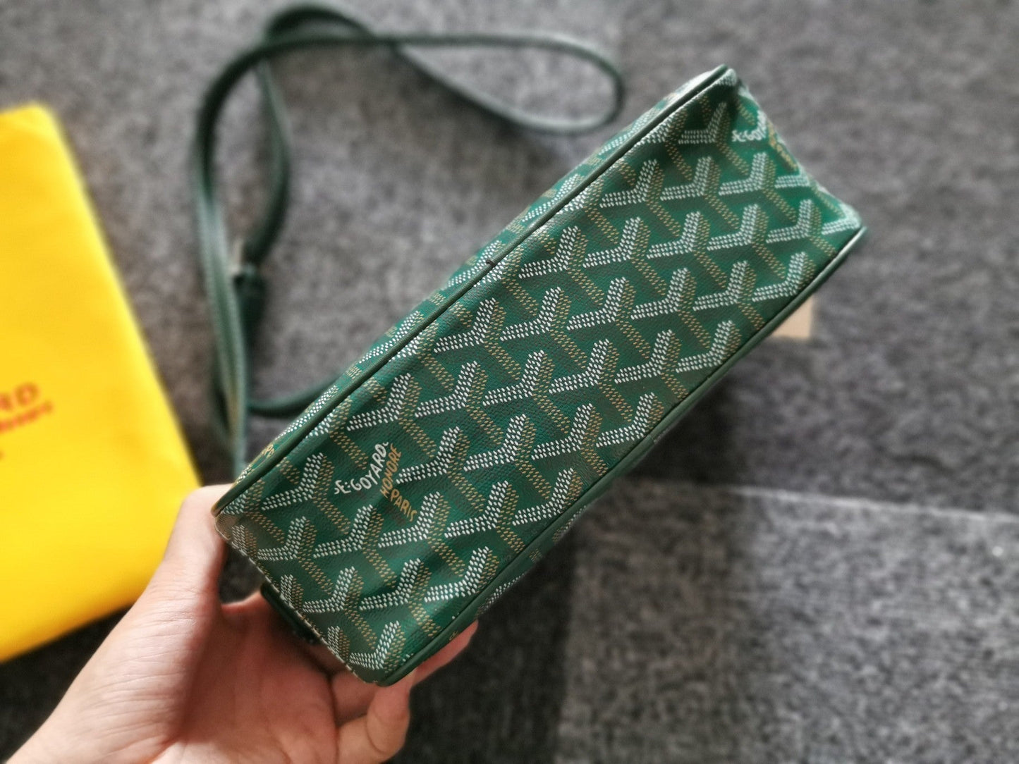CAP-VERT PM BAG 23X8X14CM GREEN CANVAS Amelia