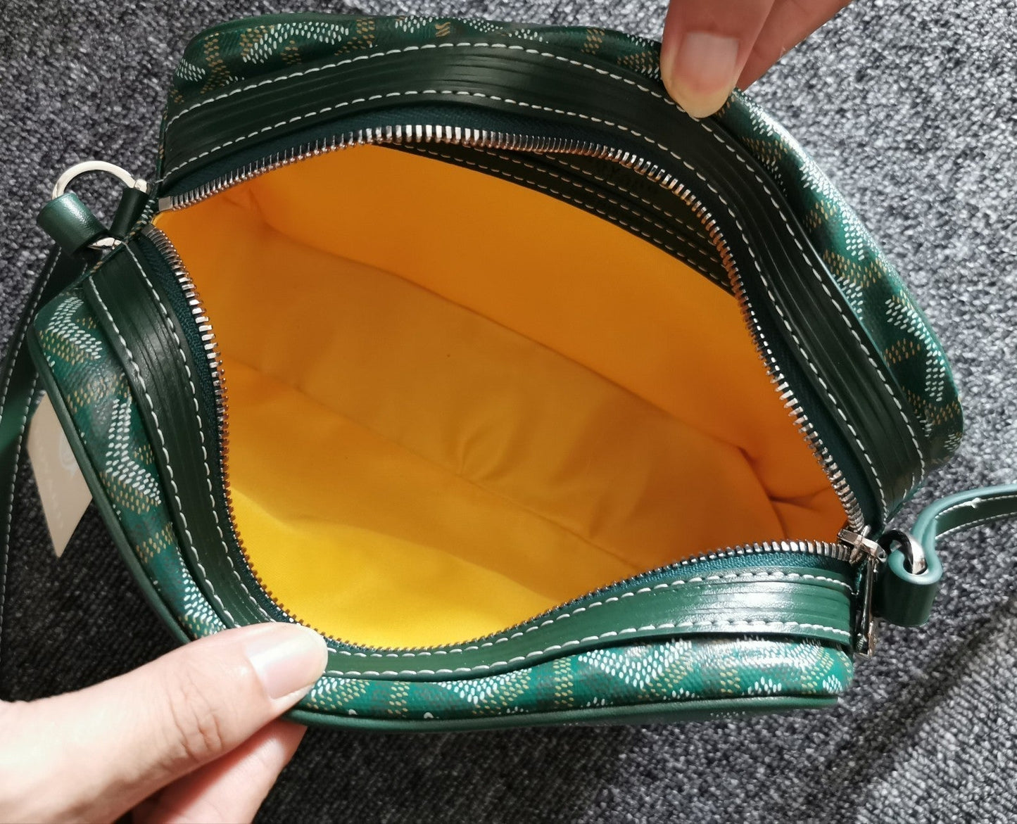 CAP-VERT PM BAG 23X8X14CM GREEN CANVAS Amelia Amelia