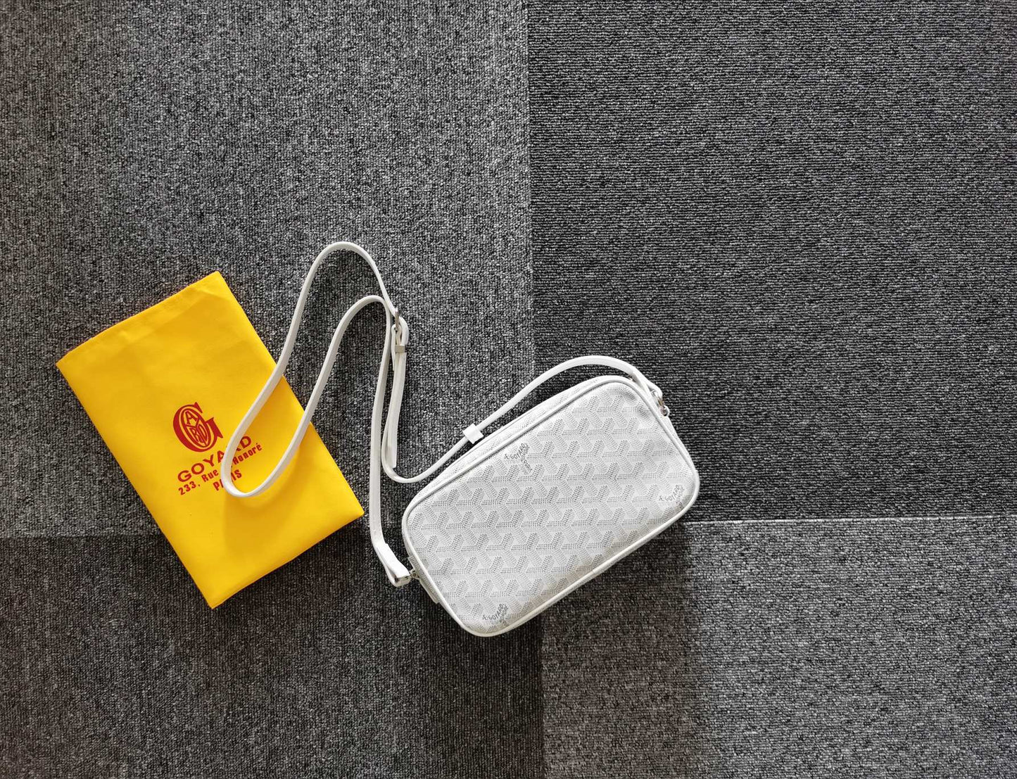 CAP-VERT PM BAG 23X8X14CM WHITE CANVAS Amelia
