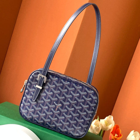 GOYA SECOND-HAND TOAST BAG 21CM NAVY BLUE CANVAS Amelia Amelia