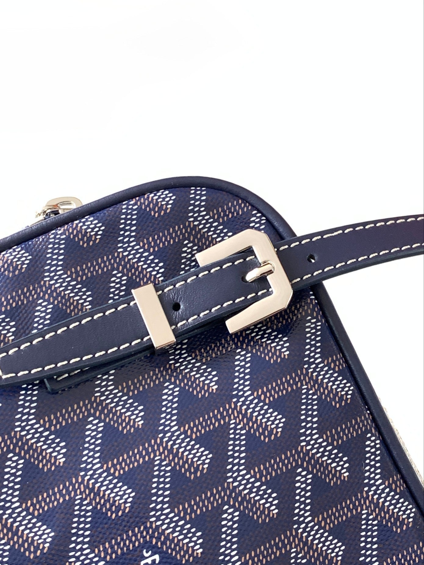 GOYA SECOND-HAND TOAST BAG 21CM NAVY BLUE CANVAS Amelia Amelia