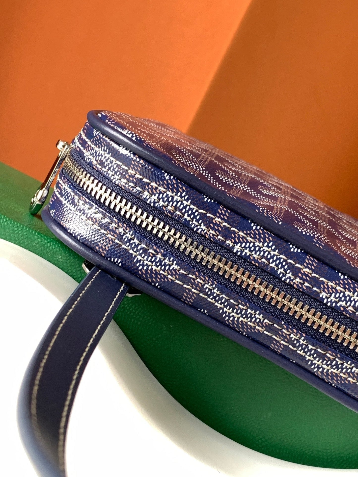 GOYA SECOND-HAND TOAST BAG 21CM NAVY BLUE CANVAS Amelia Amelia