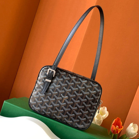 GOYA SECOND-HAND TOAST BAG 21CM BLACK CANVAS Amelia