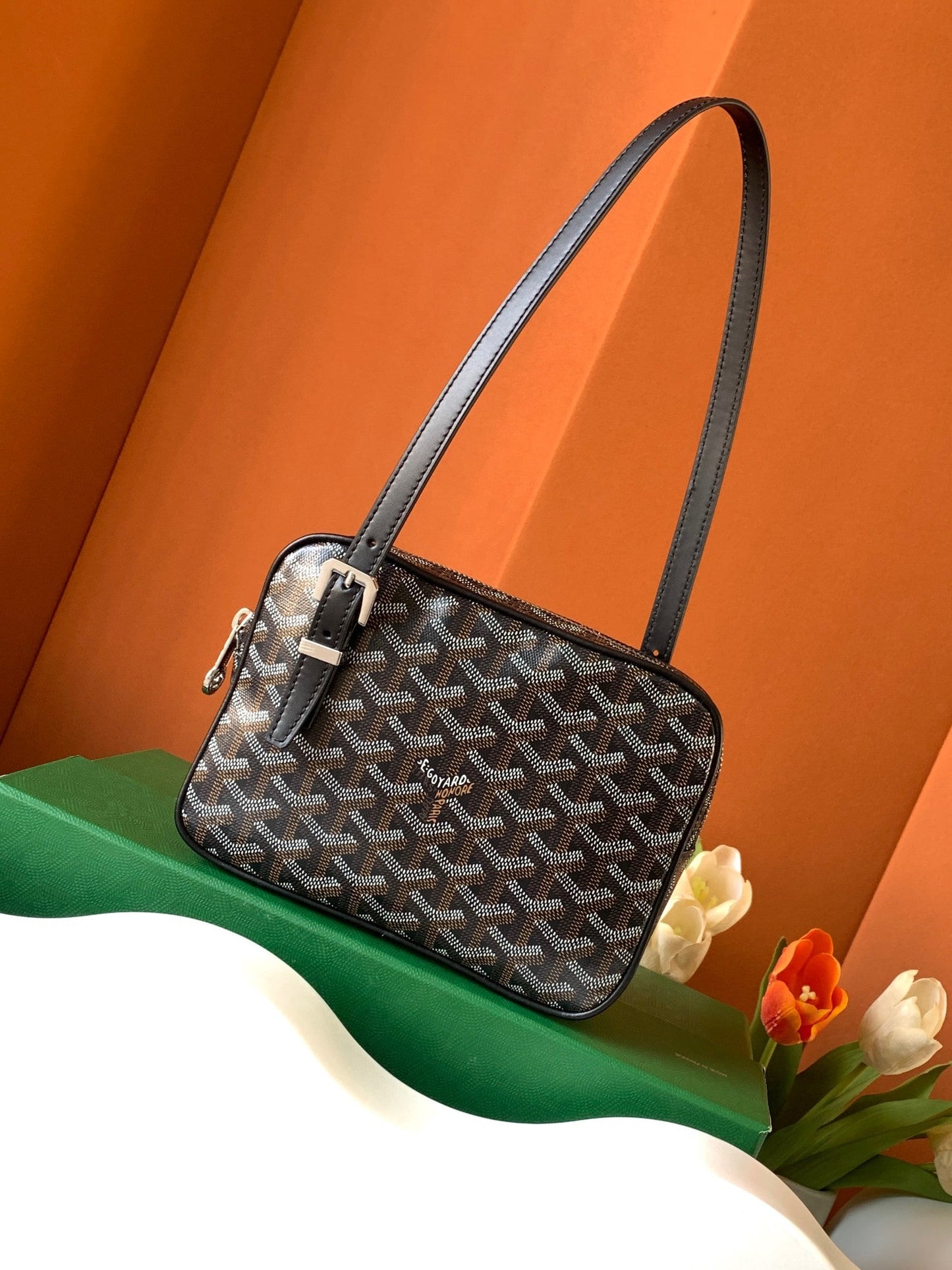 GOYA SECOND-HAND TOAST BAG 21CM BLACK CANVAS Amelia
