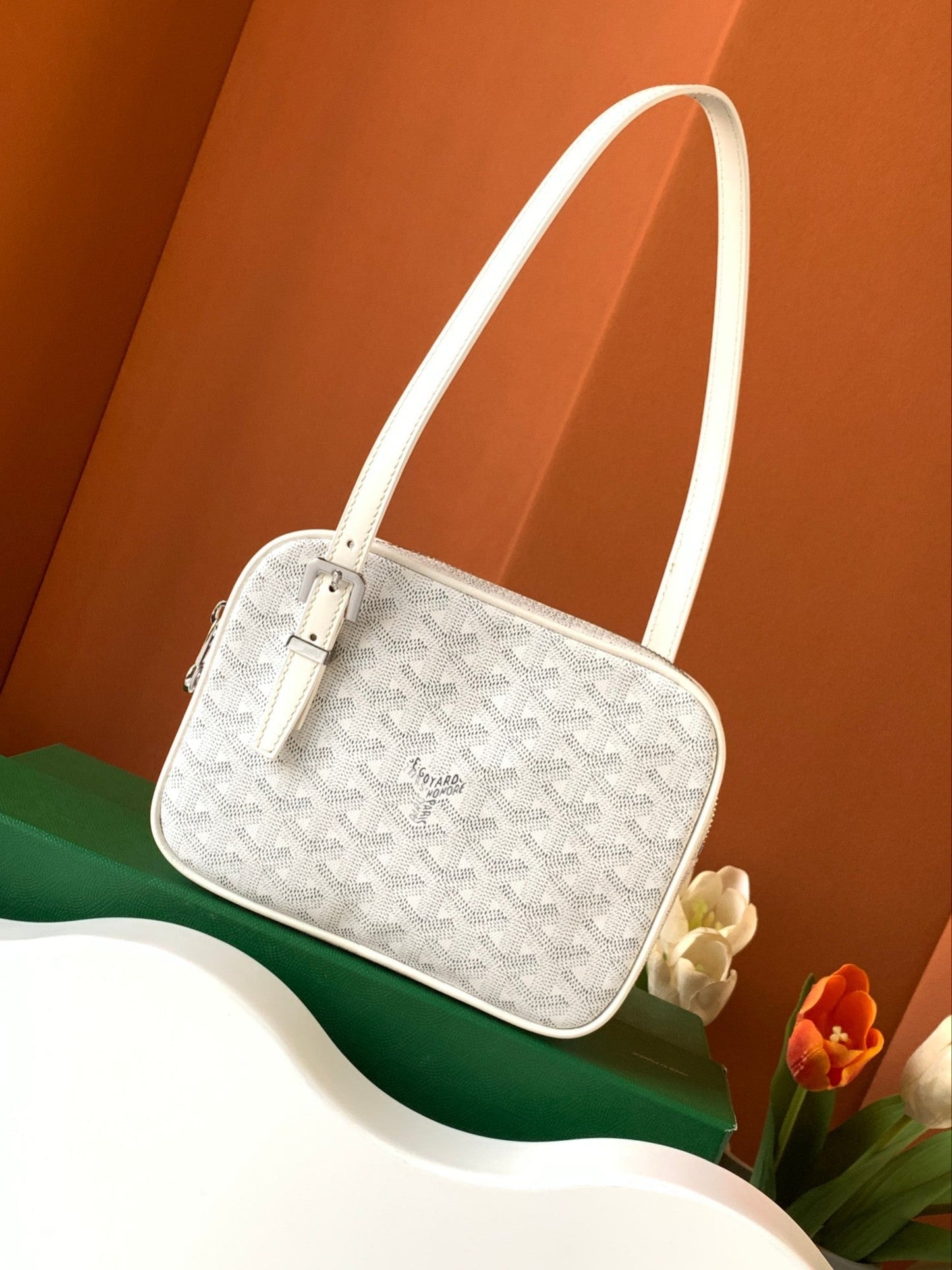 GOYA SECOND-HAND TOAST BAG 21CM WHITE CANVAS Amelia Amelia