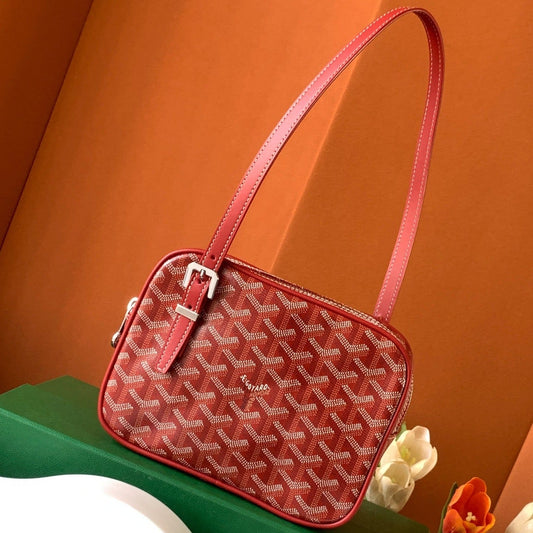 GOYA SECOND-HAND TOAST BAG 21CM RED CANVAS Amelia