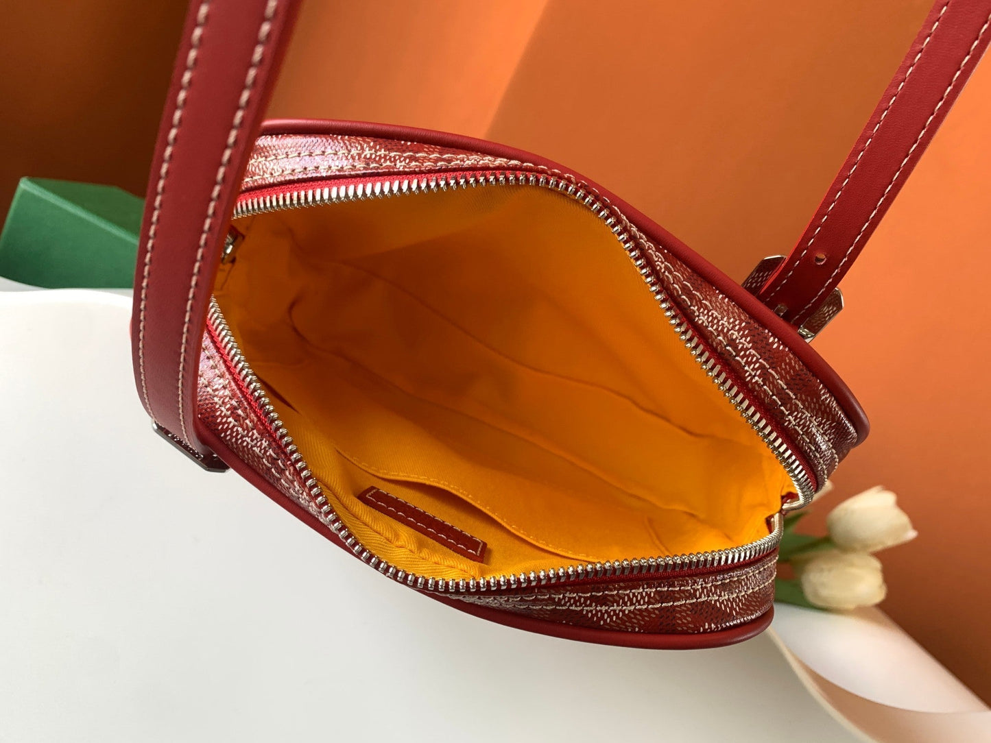 GOYA SECOND-HAND TOAST BAG 21CM RED CANVAS Amelia Amelia