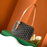 GOYA SECOND-HAND TOAST BAG 21CM BLACK AND TAN CANVAS Amelia Amelia