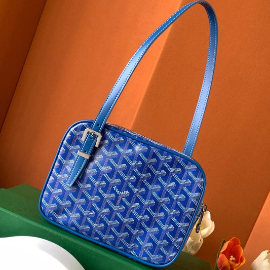 GOYA SECOND-HAND TOAST BAG 21CM SKY BLUE CANVAS Amelia