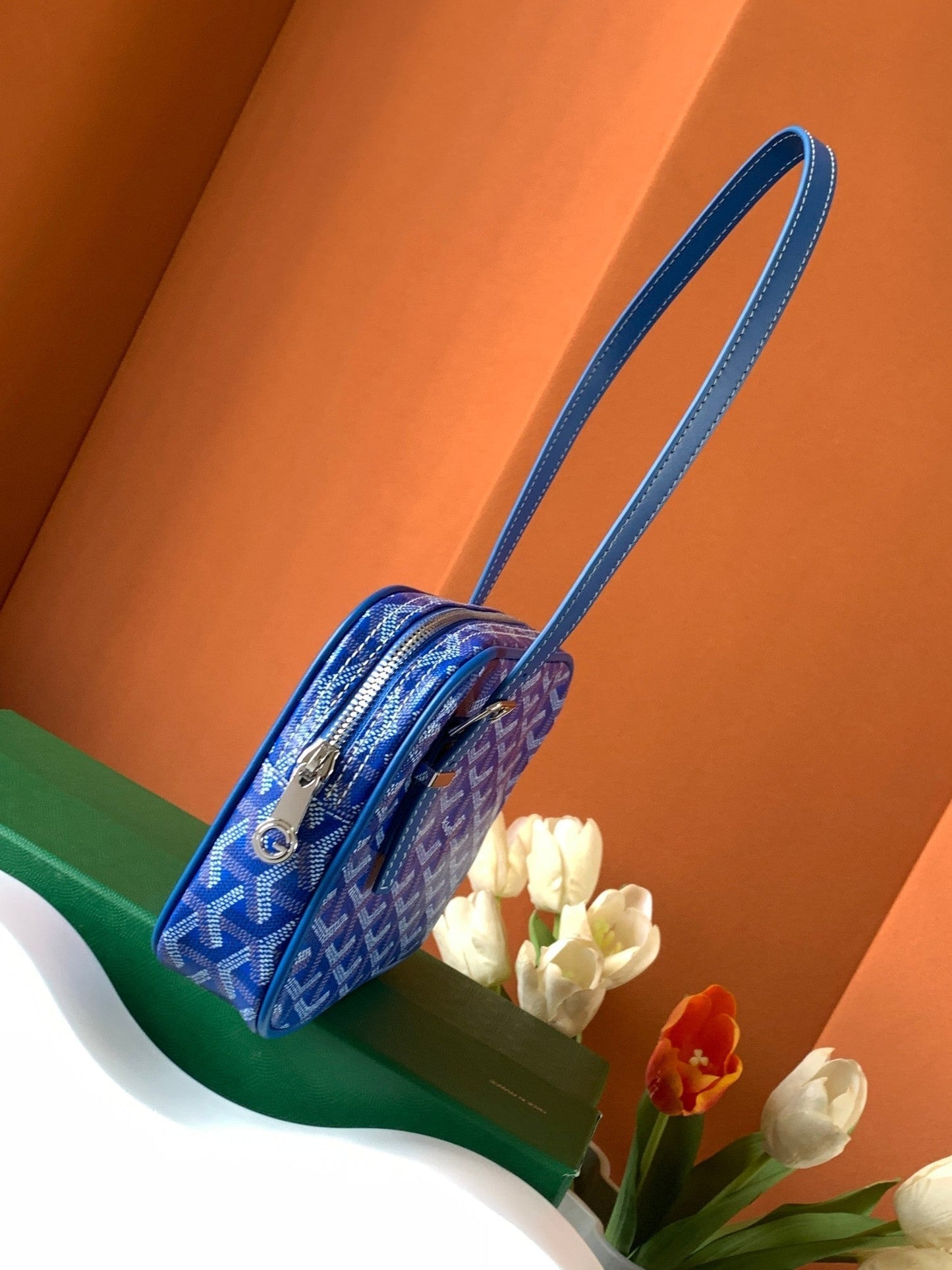 GOYA SECOND-HAND TOAST BAG 21CM SKY BLUE CANVAS Amelia