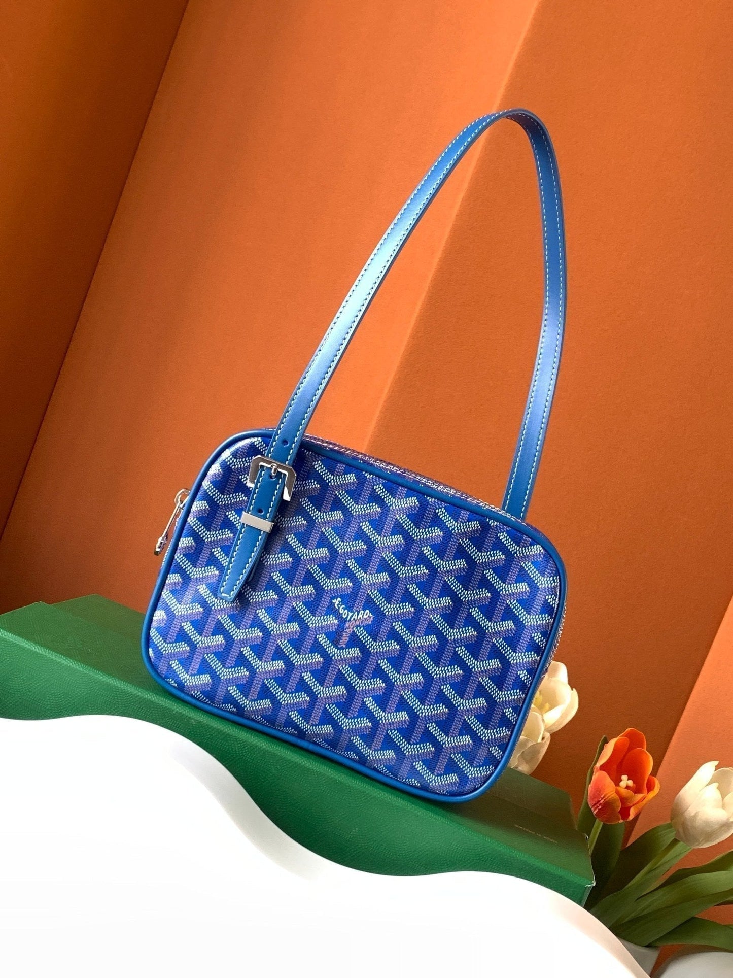 GOYA SECOND-HAND TOAST BAG 21CM SKY BLUE CANVAS Amelia