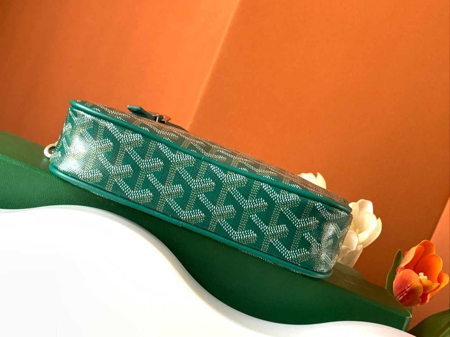 GOYA SECOND-HAND TOAST BAG 21CM GREEN CANVAS Amelia Amelia