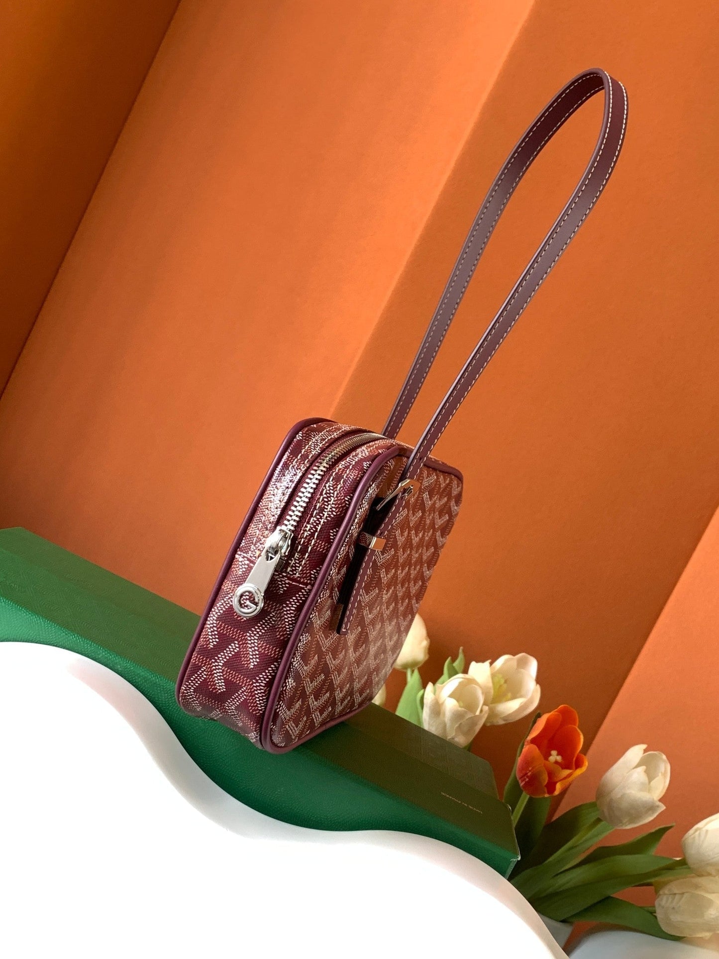 GOYA SECOND-HAND TOAST BAG 21CM BURGUNDY CANVAS Amelia