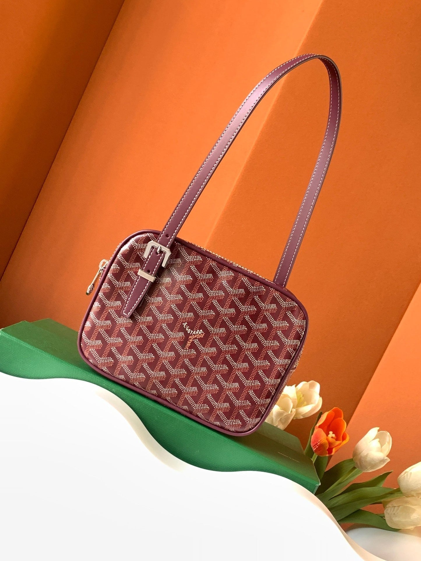 GOYA SECOND-HAND TOAST BAG 21CM BURGUNDY CANVAS Amelia