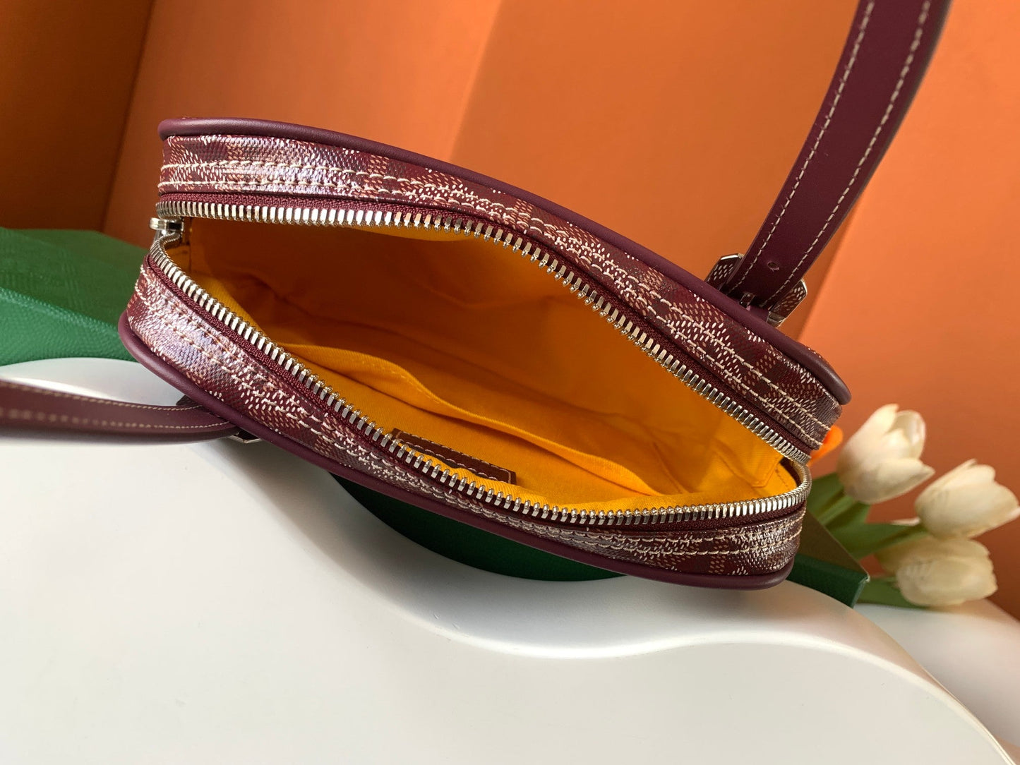 GOYA SECOND-HAND TOAST BAG 21CM BURGUNDY CANVAS Amelia Amelia
