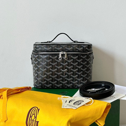 GOYA MAKEUP BOX BAG 20CM BLACK CANVAS Amelia Amelia