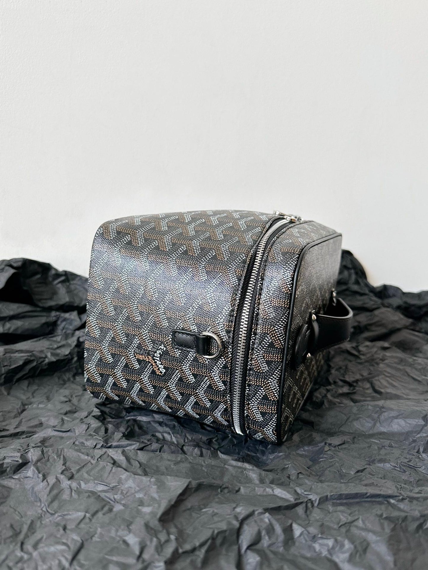 GOYA MAKEUP BOX BAG 20CM BLACK CANVAS Amelia Amelia