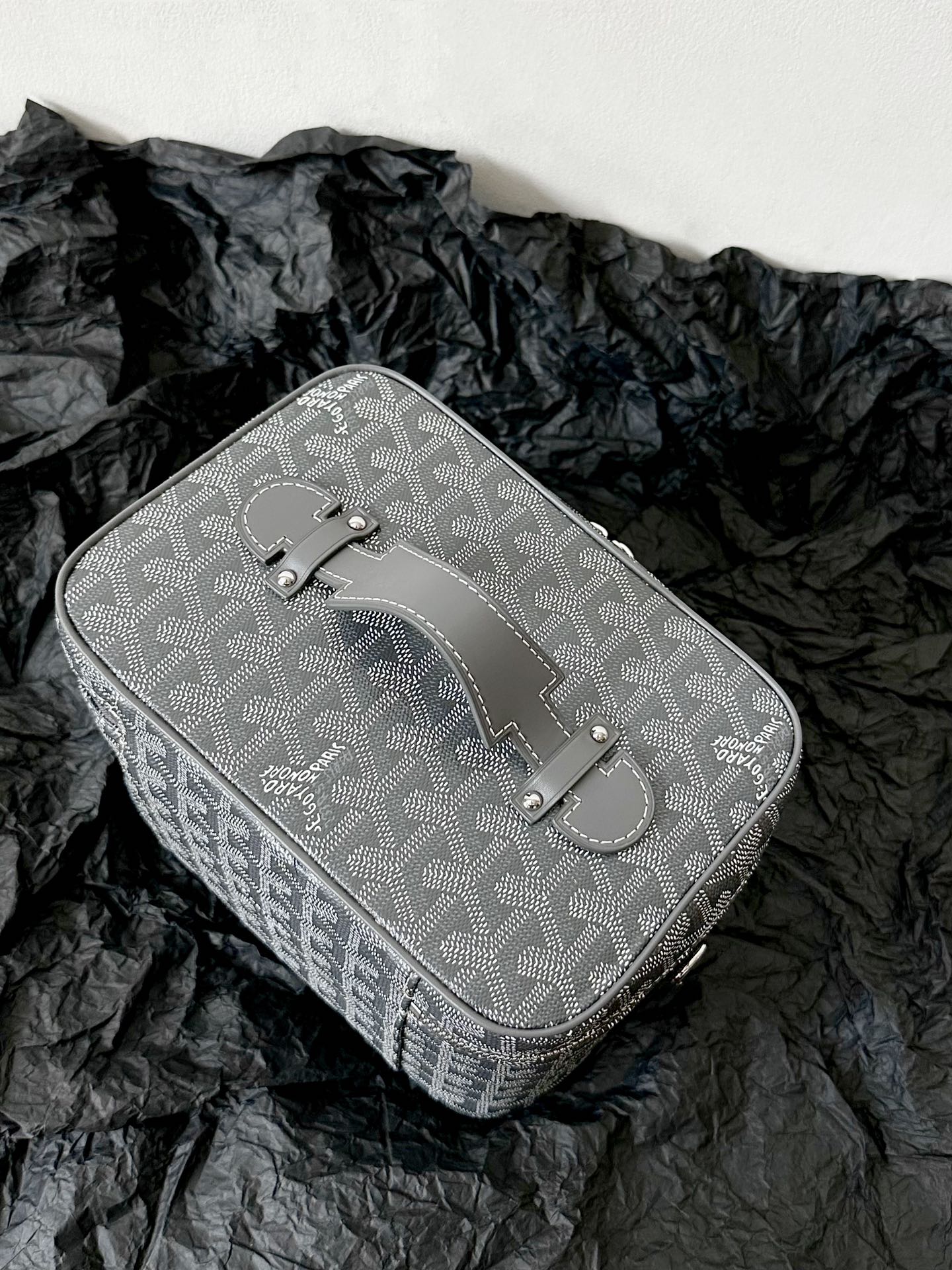 GOYA MAKEUP BOX BAG 20CM GREY CANVAS Amelia Amelia