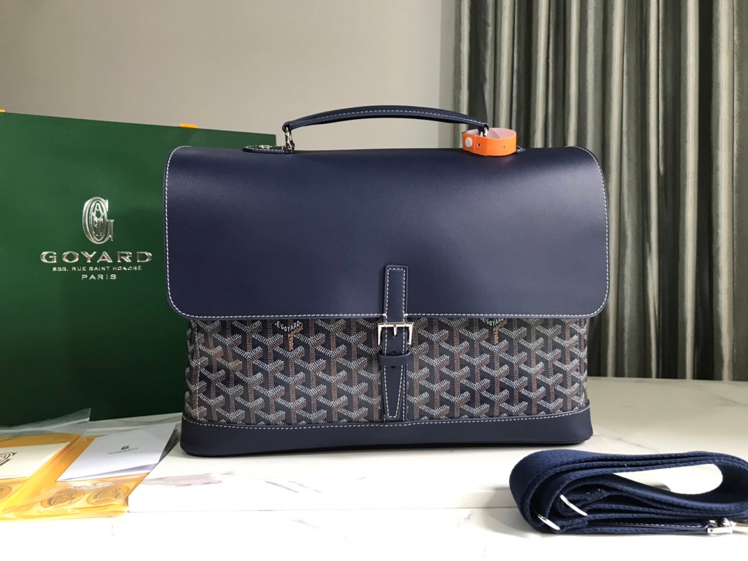 GOYARD CITADIN BAG 38CM NAVY BLUE CANVAS Amelia