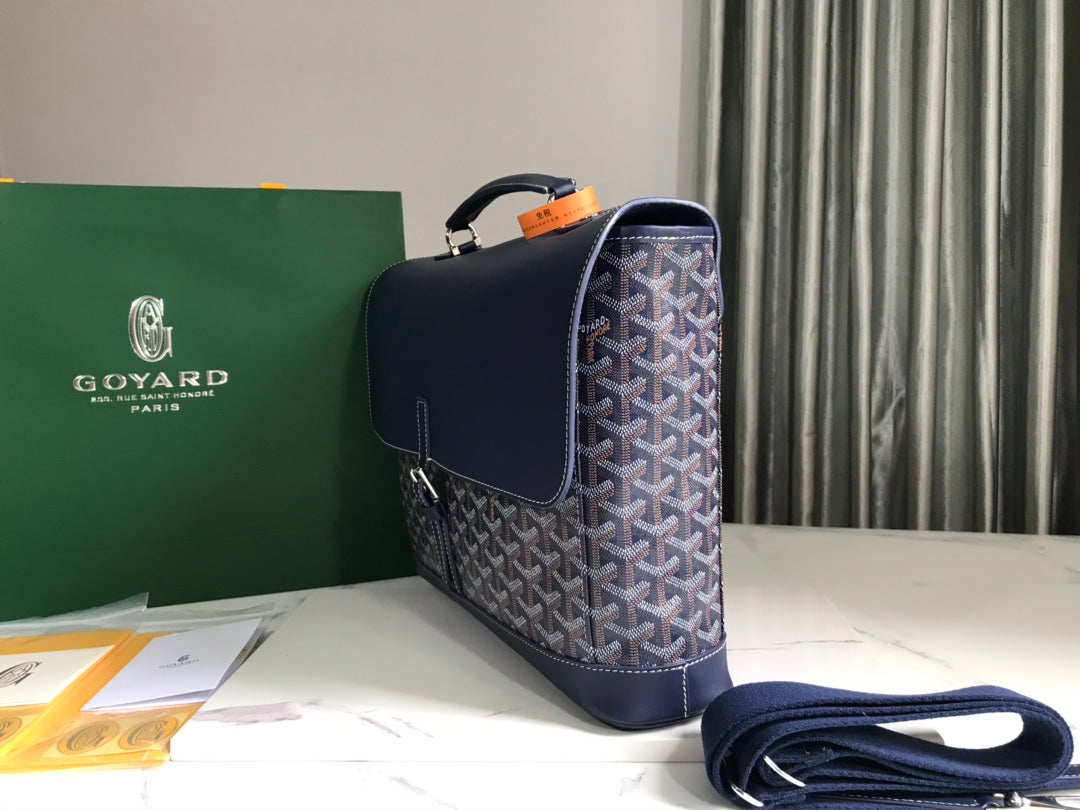 GOYARD CITADIN BAG 38CM NAVY BLUE CANVAS Amelia