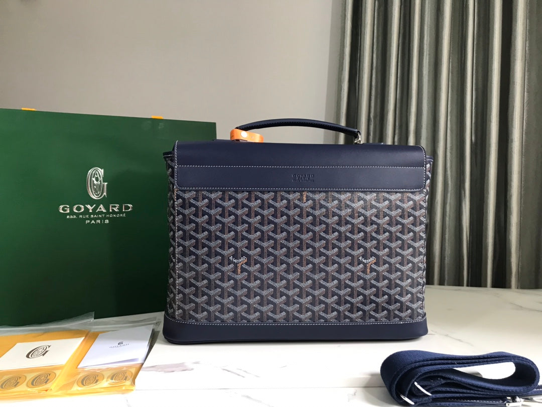 GOYARD CITADIN BAG 38CM NAVY BLUE CANVAS Amelia Amelia