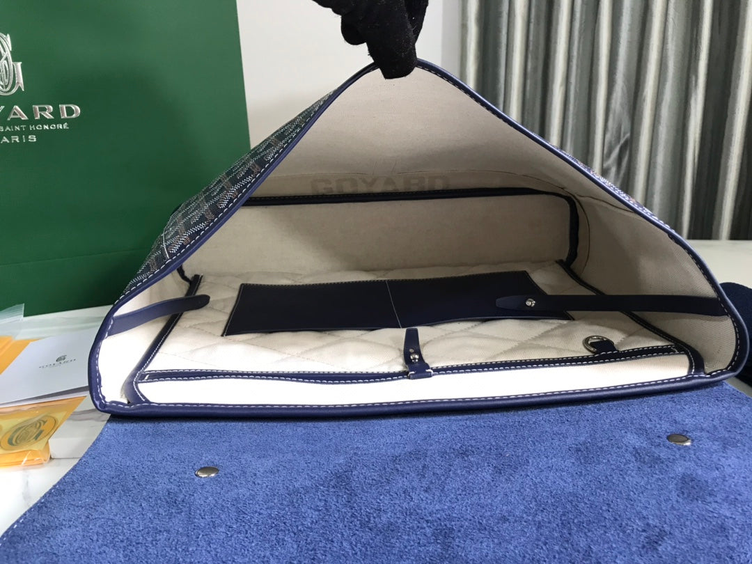 GOYARD CITADIN BAG 38CM NAVY BLUE CANVAS Amelia