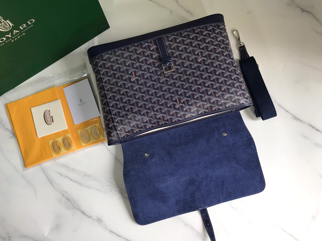 GOYARD CITADIN BAG 38CM NAVY BLUE CANVAS Amelia Amelia