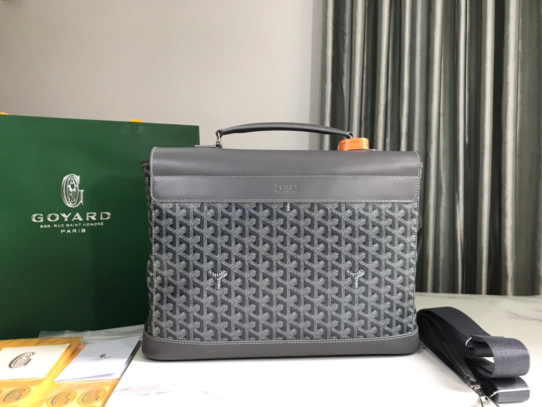 GOYARD CITADIN BAG 38CM GREY CANVAS Amelia