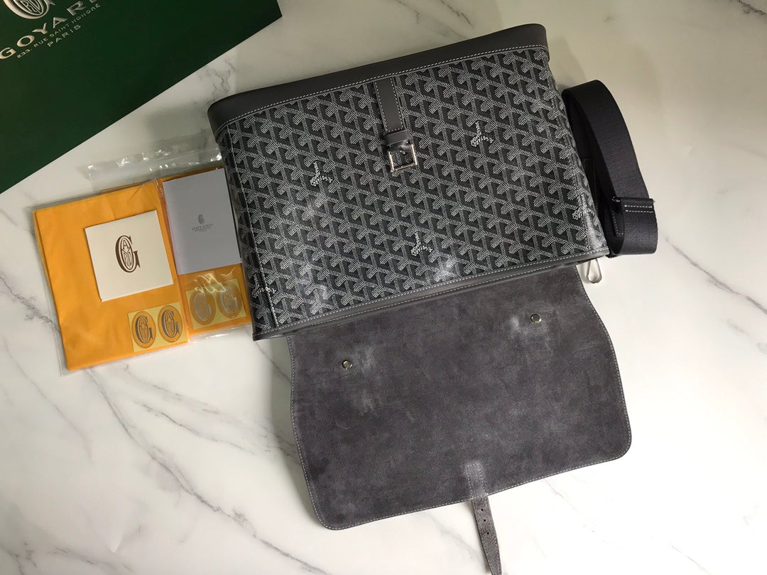 GOYARD CITADIN BAG 38CM GREY CANVAS Amelia