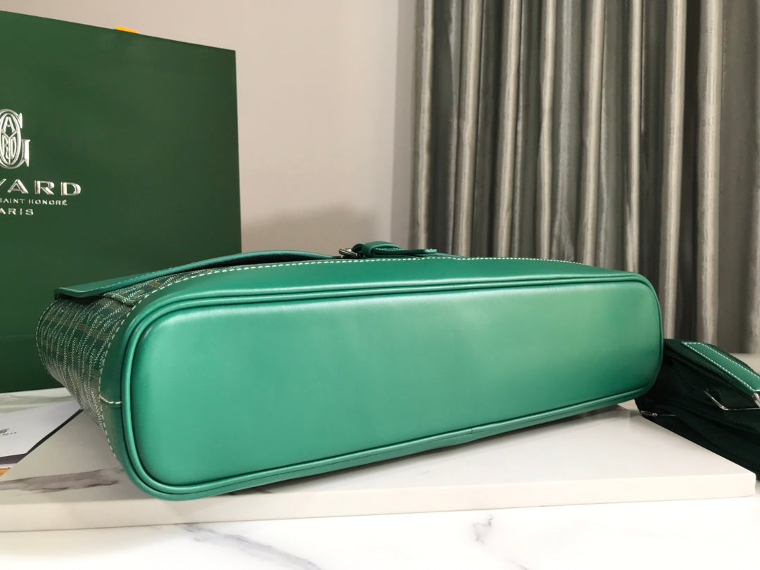 GOYARD CITADIN BAG 38CM GREEN CANVAS Amelia Amelia