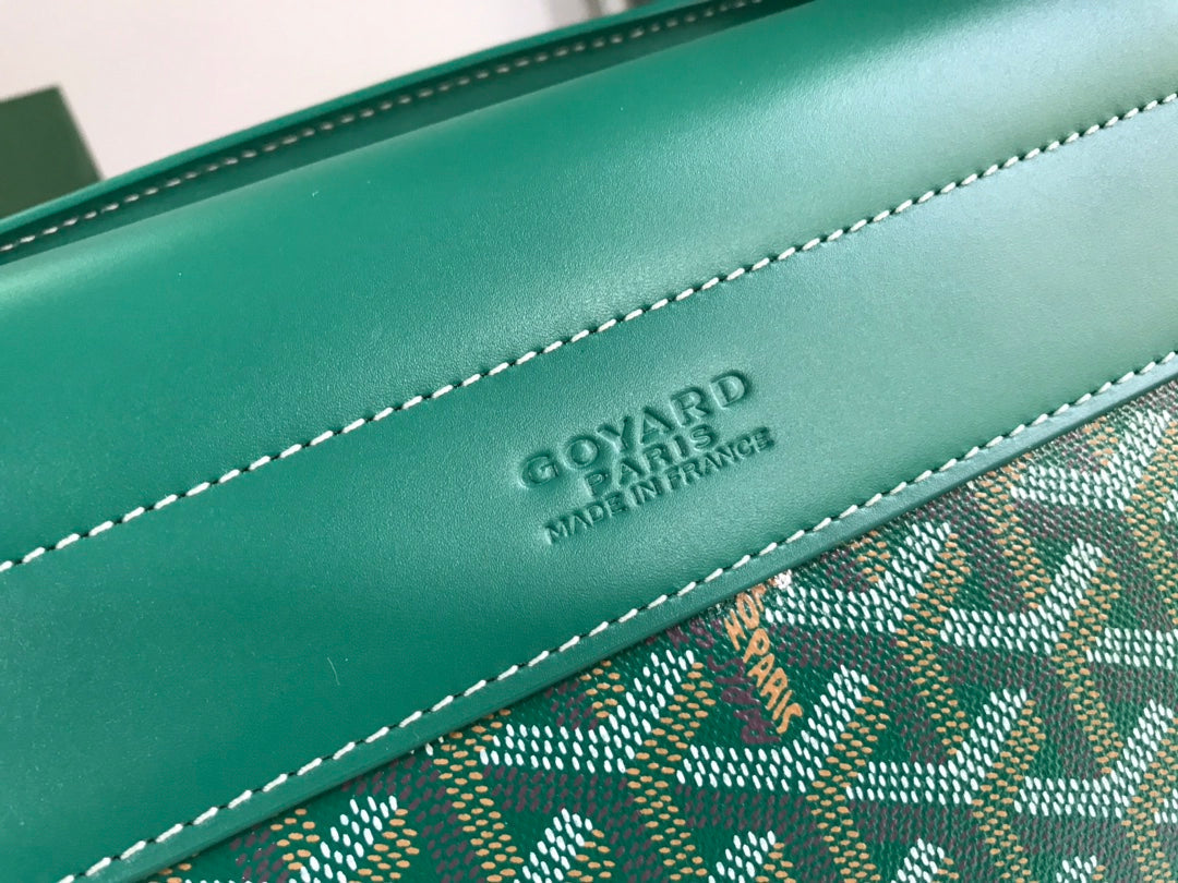GOYARD CITADIN BAG 38CM GREEN CANVAS Amelia