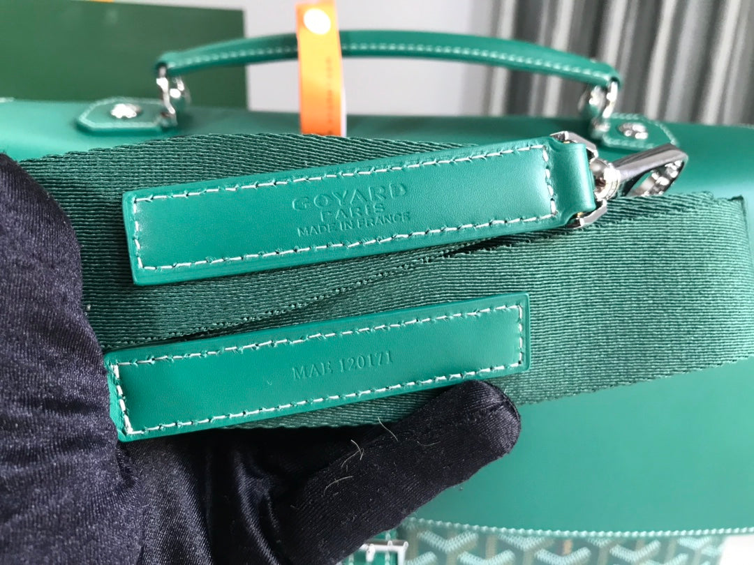 GOYARD CITADIN BAG 38CM GREEN CANVAS Amelia Amelia