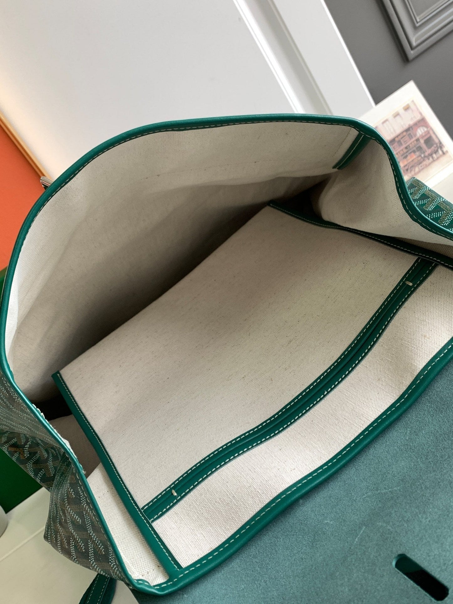 GOYA STEAMER PM BAG 48CM GREEN CANVAS Amelia Amelia