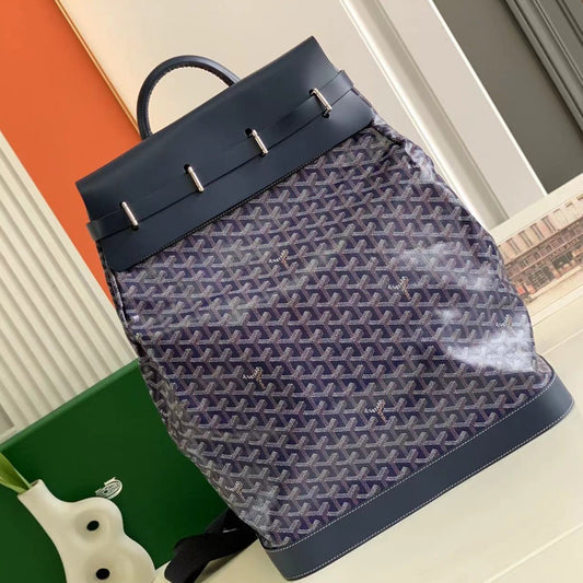 GOYA STEAMER PM BAG 48CM NAVY BLUE CANVAS Amelia