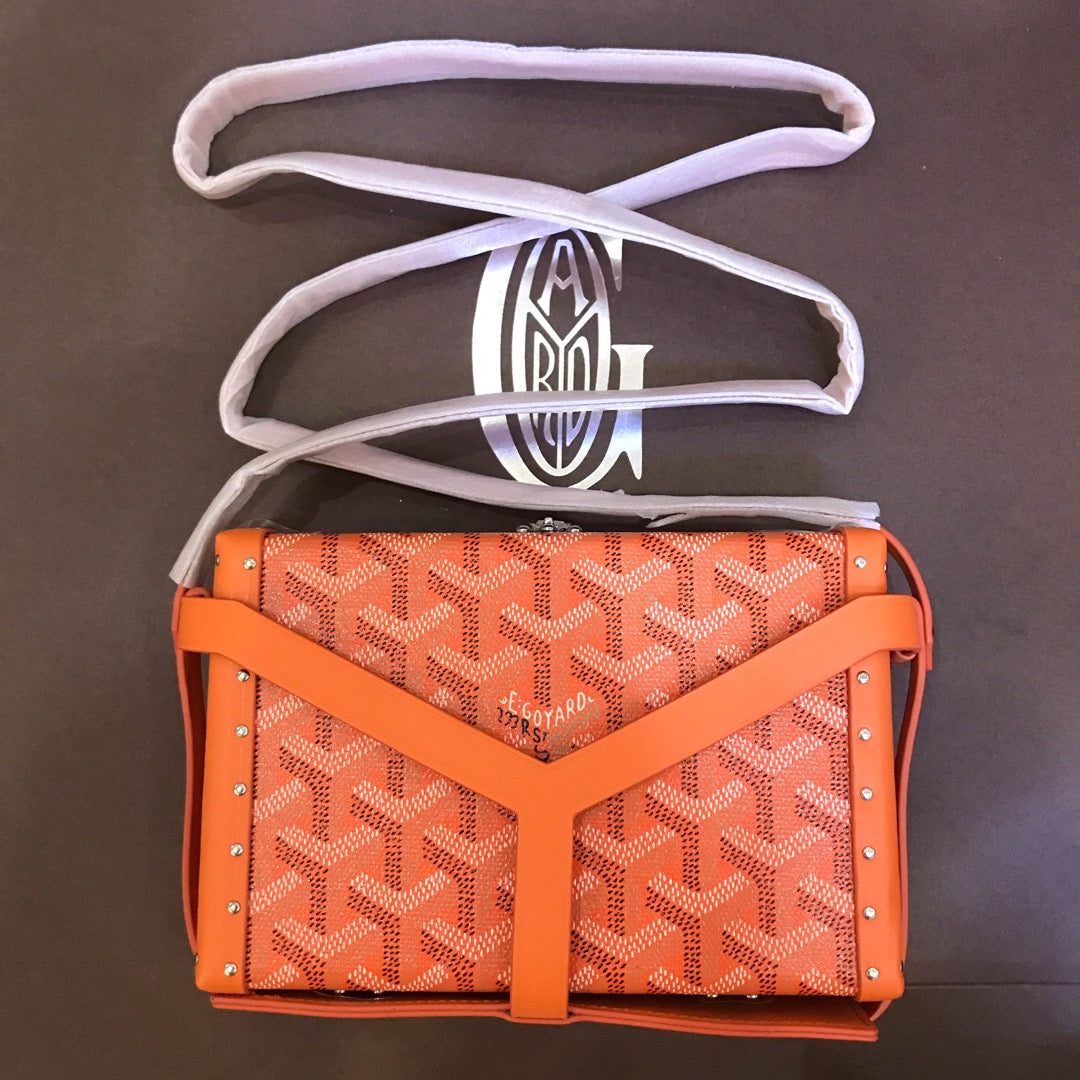 MINAUDIERE TRUNK BAG 17CM ORANGE CANVAS Amelia
