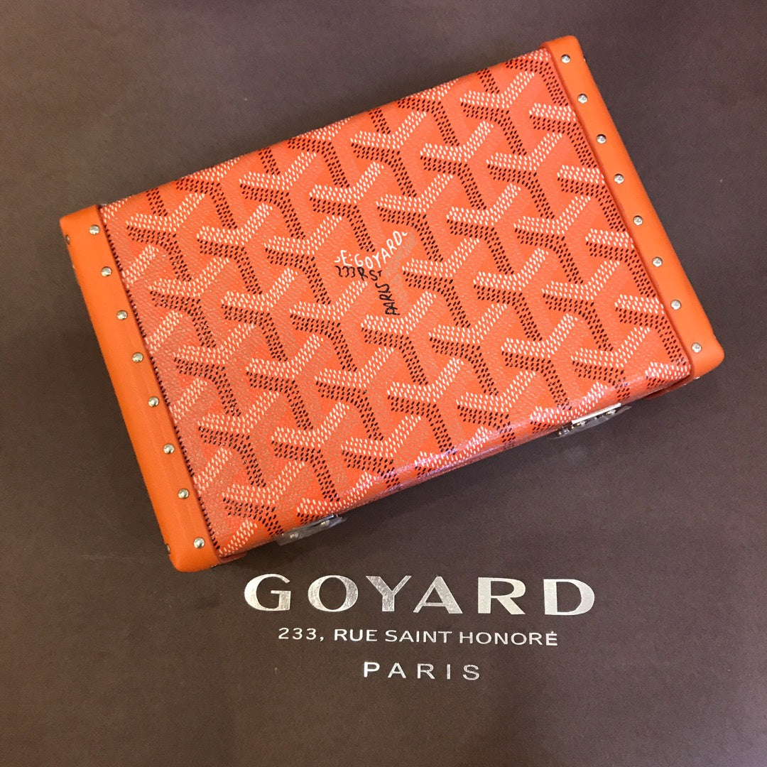 MINAUDIERE TRUNK BAG 17CM ORANGE CANVAS Amelia