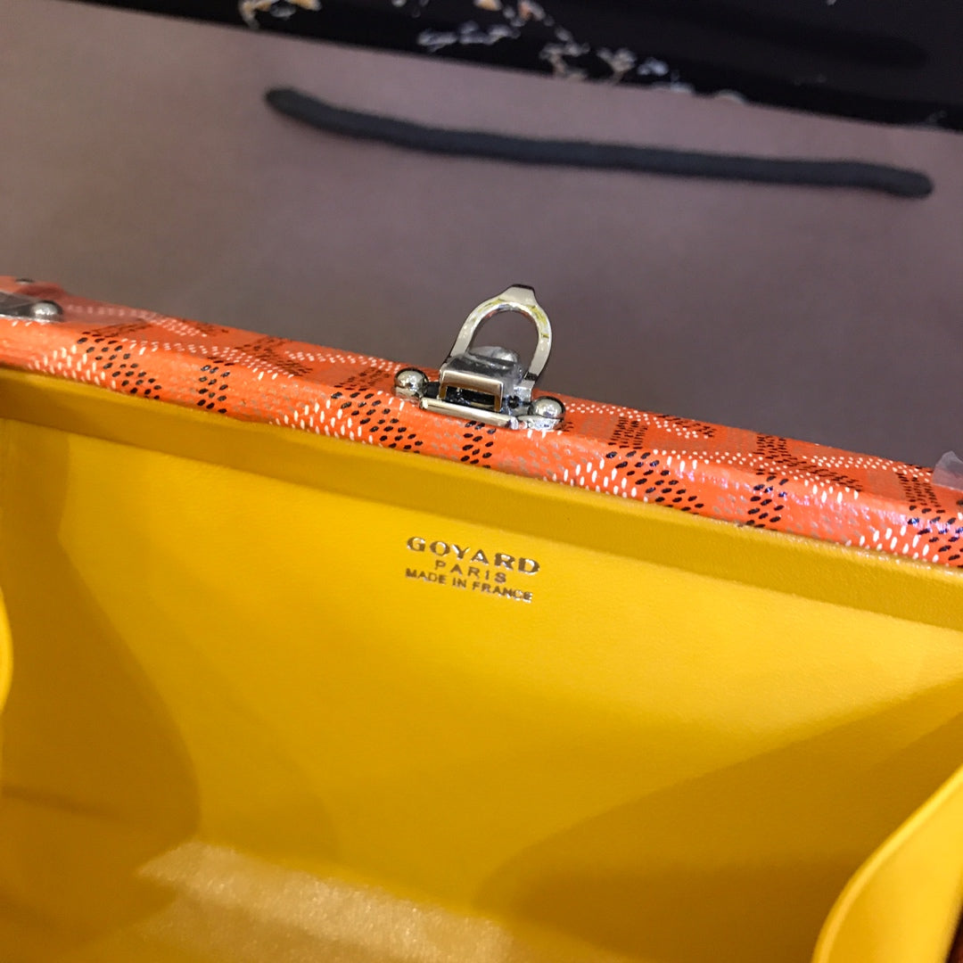 MINAUDIERE TRUNK BAG 17CM ORANGE CANVAS Amelia