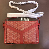 MINAUDIERE TRUNK BAG 17CM RED CANVAS Amelia